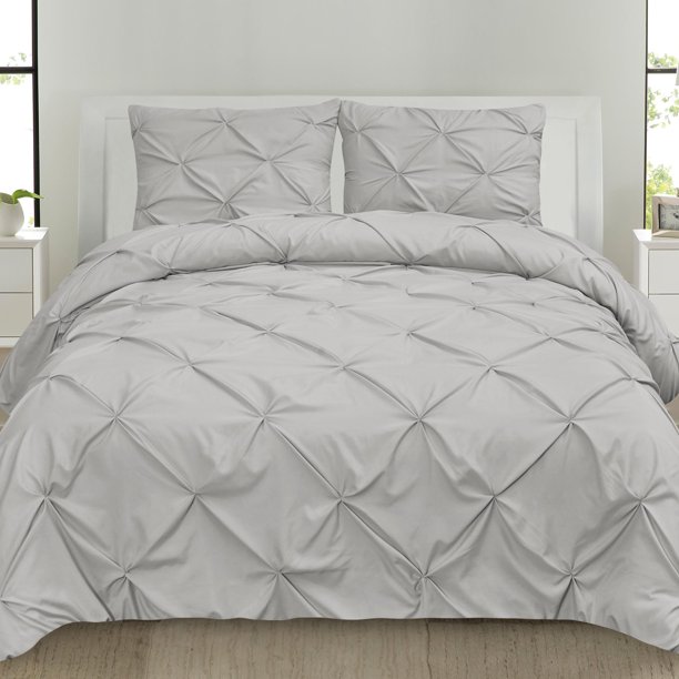 Sweet Home Collection, Luxurious 3 Piece Microfiber Pinch Pleat Pintuck