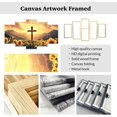 thumbnail image 5 of ZHONGYUTONG 5 Piece Christian Wall Art Jesus Pictures Set of 5 for Christ Church Dining Living Room Home Decor Cross Painting Canvas God Poster Prints Framed (12x16inx2pcs 12x24inx2pcs 12x32inx1pcs), 5 of 5