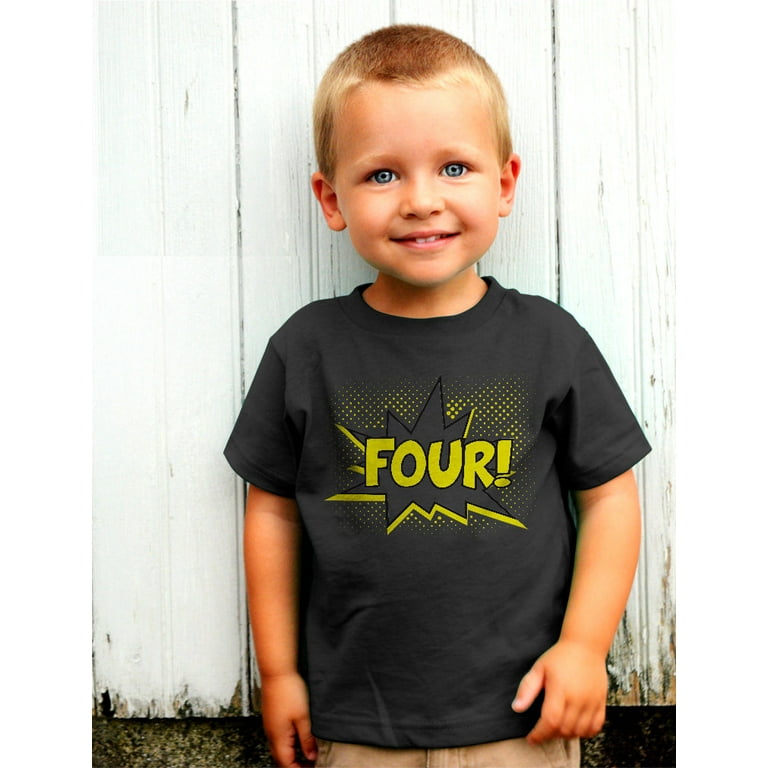 Kids Boys' Superhero Fourth Birthday T-Shirt Gift 4 Year Old Kids Kids Boys' Superhero Fourth Birthday T-Shirt Gift 4 Year Old Kids