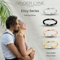thumbnail image 3 of Envy 2mm Wedding Band for Men or Women Rose Gold Plated Sterling Silver Ginger Lyne Collection, 3 of 6
