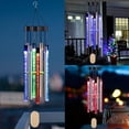 thumbnail image 1 of Campanillas de viento solares para exteriores, campanillas de viento conmemorativas con luz colorida, regalo de Navidad/inauguración de la casa, jardín, patio, decoración del hogar, 1 of 4