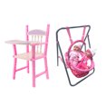 thumbnail image 1 of Modelo Asiento de Comedor + Cama Columpio Accesorios para Muñeca Muchacha Recién Nacida Juguete Role para 2-4 CUTICAT Reborn Toddler Swing Cradle, 1 of 8