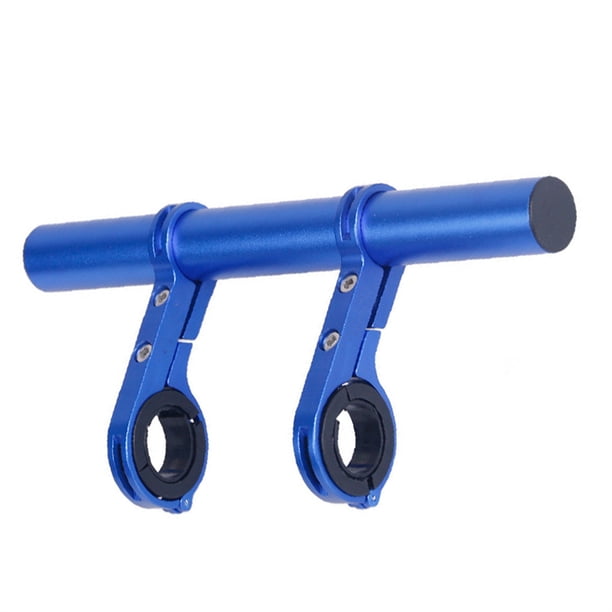 Sonducket Extensor de manillar de bicicleta con abrazaderas dobles soporte de extensión estante de montaje Universal al aire libre ciclismo Ciclismo Azul Aleación de aluminio