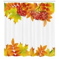 thumbnail image 3 of Ambesonne Rowan Shower Curtain, Autumn Branches Border, 69"Wx75"L, Yellow Orange Lime Green, 3 of 3