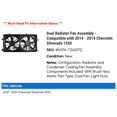thumbnail image 2 of Dual Radiator Fan Assembly - Compatible with 2014 - 2019 Chevy Silverado 1500 2015 2016 2017 2018, 2 of 2