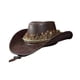 thumbnail image 2 of Sombrero de vaquero para hombre, ligero, cómodo, elegante, de ala ancha, para verano, para disfraz. Café, 2 of 9