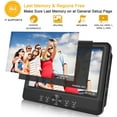 thumbnail image 4 of WONNIE 10.5" Two DVD Players Dual Screen for Car Portable CD Player Play a Same or Two Different Movies with Two Mounting Brackets, 5-Hour Rechargeable Battery, Support USB/SD Card Reader, 4 of 7