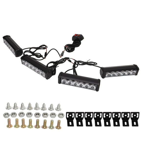 Front Grill Flashing Light,4 in 1 LED Flashing Hazard Light LED Emergency Strobe Light Maximized Efficiency