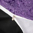 thumbnail image 4 of jejeloiu Rustic Paisley Duvet Cover King For Men Women,Lotus Print King Bedding,Purple Lilac,Black Reversible,3-Piece,1 Duvet Cover and 2 Pillowcases, 4 of 6