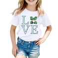thumbnail image 1 of TZEWGL Tees For Girl Boy Short Sleeve Graphic Crew Neck Trendy Top For Kids size 3-4T, 1 of 4