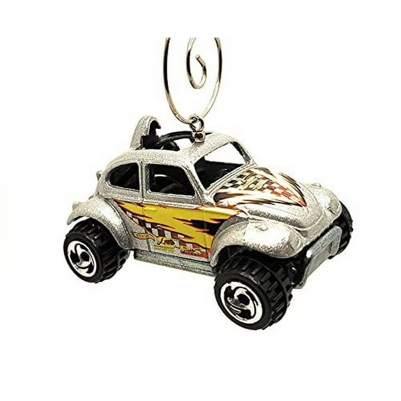 VW Beetle Bug Christmas Ornament 1:64 Silver