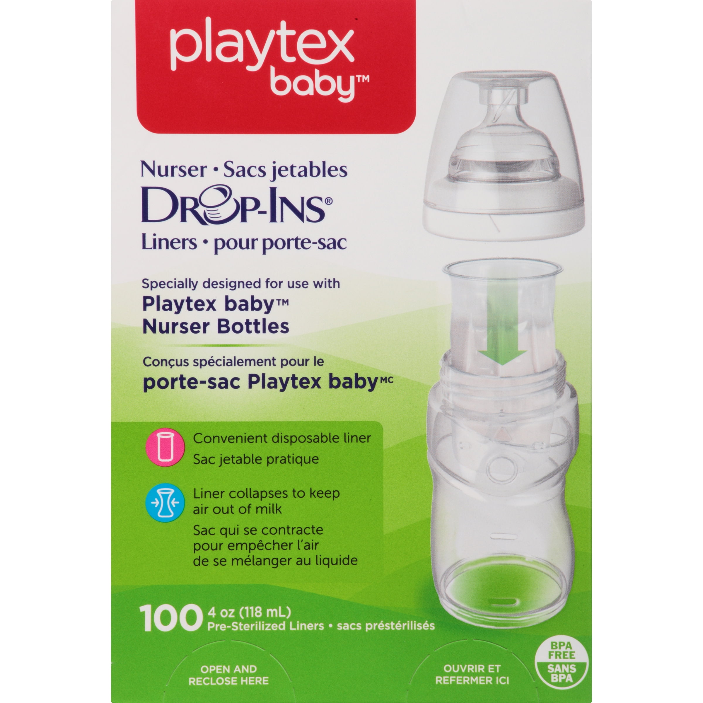 how to use playtex drop in bottles