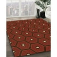 thumbnail image 3 of Ahgly Company Machine Washable Indoor Rectangle Transitional Mahogany Brown Area Rugs, 5' x 8', 3 of 7