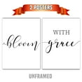 thumbnail image 3 of Bloom with Grace Set of 2 Posters 18 x 24 Inches Minimalist Art Typography Art Bedroom Wall Art Romantic Gift Home Wall Art Poster, 3 of 5