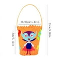 thumbnail image 3 of Halloween Felt Buckets Candy Buckets with Handle Skull Goodie Bags for Treat Halloween Trick or Treat Party Favors for Classroom Exchange (Colorful Style), 3 of 5