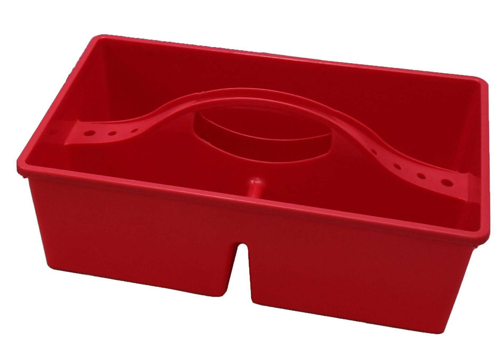 Large Plastic Grooming Tote Caddy Red