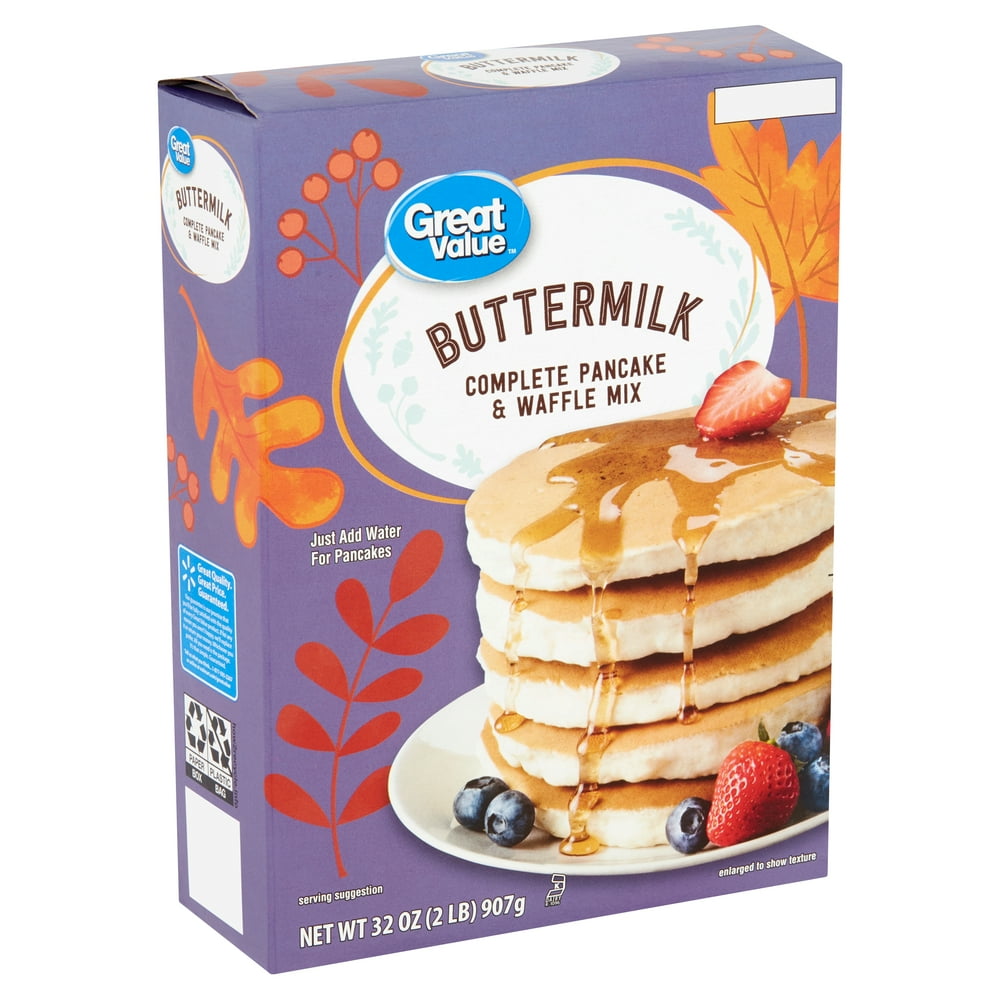 Great Value Buttermilk Complete Pancake & Waffle Mix, 32 oz