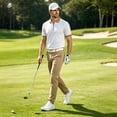 thumbnail image 2 of Fexilor Men's & Big Men’s Pique Polo Shirt Short Sleeve with Quarter-Zip Collar, Sizes S-3XL, 2 of 10