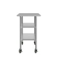 thumbnail image 6 of Flash Furniture NSF Certified Stainless Steel Prep and Work Table 24"x 60" with 2 Galvanized Steel Undershelves and 4 Casters, Heavy Duty Food Prep Worktable, 6 of 9