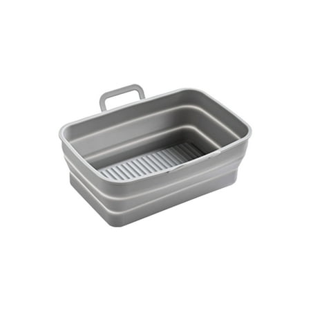 

Fjofpr Baking Molds Foldable Silica Gel Air Frying Pan Reusable Silicone Air Fryer Liner Rectangle Air Fryer Basket For Air Fryer Easy Cleaning Food for Kitchen Accessories Clearance