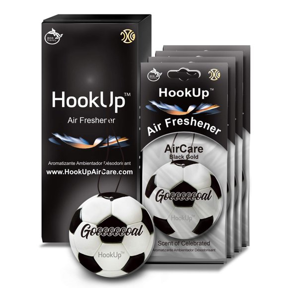 Ambientador colgante HookUp balón de fútbol 4 unidades Black Gold