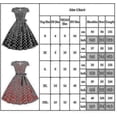 thumbnail image 3 of Women Polka Dot Hepburn Retro 50s 60s Rockabilly Evening Party Swing Midi Dress, 3 of 3