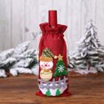 thumbnail image 3 of Injueey Lentejuelas Cubierta de botella de vino Cordón Tridimensional Papá Noel de comedor Navidad Beber Ropa Bolsa Fiesta Accesorios Kits de decoración para fiestas Rojo Injueey HA068794-02, 3 of 6