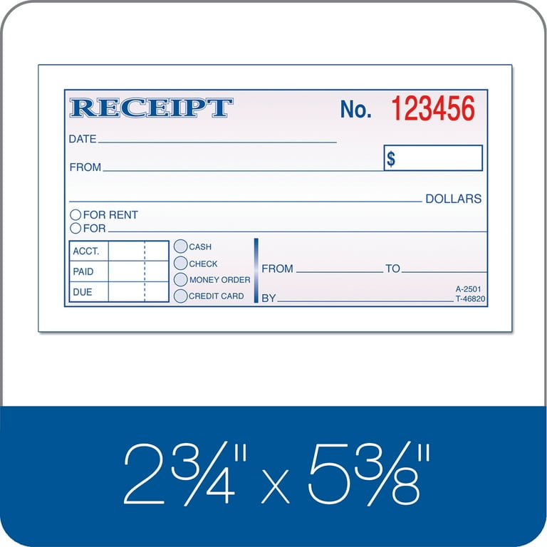 Adams Money Receipt Books