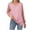 Pink, variant on SHTXOZHI Lace Blouses for Women Long Sleeve Crewneck Cutout Pleated Tops Hollow Out Trendy Shirt