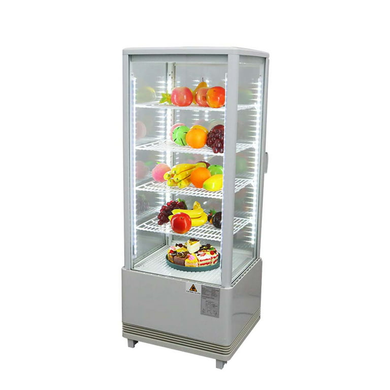 Inting Commercial 98l Refrigerator Cake Display Case Refrigerated Cabinet Bakery Showcase White 210084