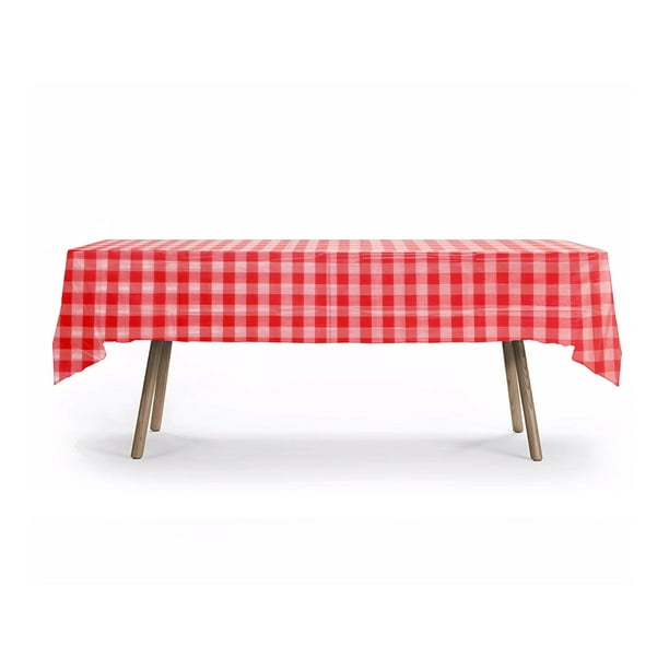 10 CT 108" x 54" Plastic Table Cover, Rectangular Tablecover, Plastic
