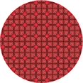 thumbnail image 1 of Ahgly Company Machine Washable Indoor Round Transitional Red Area Rugs, 4' Round, 1 of 7