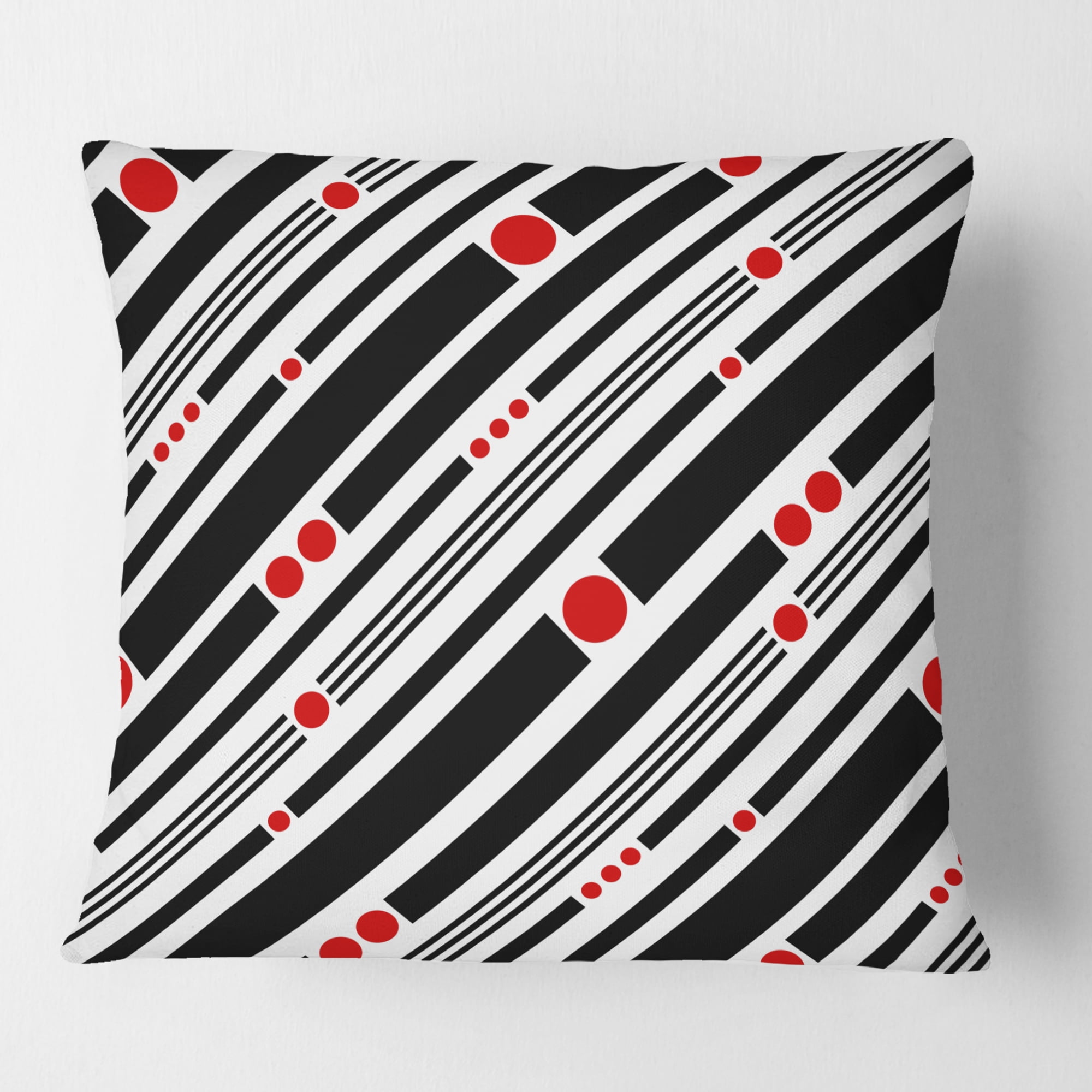 Designart Retro Geometrical Abstract Minimal Pattern XII' Mid-Century Modern Throw Pillow - 18x18