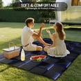 thumbnail image 4 of Blue Black Cubes Outdoor Rug for Patio/Deck/Porch, Non-Slip Large Area Rug 4 x 6 Ft, Modern Geometric Abstract Art Indoor Outdoor Rugs Washable Area Rugs, Reversible Camping Rug Carpet Runner, 4 of 8