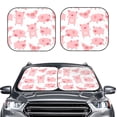 thumbnail image 2 of Honeii Kawaii Pigs Print Foldable Car Sun Shade for Windshield, 2-Piece UV Protection Shade, Protects Car Interior, Ideal for Cars, Trucks, SUVs-Large, 2 of 6