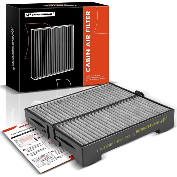 A-Premium Cabin Air Filter with Activated Carbon Compatible with Subaru Forester 2003 2004 2005 2006 2007 2008, 2.5L, AWD, Replace# G3010SA100, 72880SA000