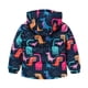thumbnail image 2 of Gibobby Chamarra de forro polar para niños y niñasNiñas Niños Invierno Animal Animados Dinosaurio Impresiones Abrigo Con Capucha Chaqueta Espesar A De Vi(Azul, 1-2 Años), 2 of 5