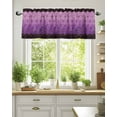 thumbnail image 2 of Curtain Valance for Windows,Modern Gradient Purple Geometric Kitchen Valances Rod Pocket Short Curtains,Abstract Stereo Aesthetics Window Treatment Panel for Bedroom Bathroom 42x18in, 2 of 9