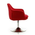 thumbnail image 6 of Kinsey Red and Polished Chrome Wool Blend Adjustable Height Swivel Accent Chair (Set of 2), 6 of 7