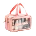thumbnail image 1 of Bolsa de cosméticos de doble capa Bolsa de cosméticos esmerilada con separación seca y húmeda de PU, hecha de PU y malla, 1 of 5