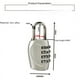 thumbnail image 3 of Mini candado de combinación de metal de aleación de zinc 330B para equipaje, gimnasio, armario, caja de herramientas, candado de cuatro posiciones, 3 of 6