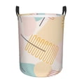 thumbnail image 2 of YFYANG Waterproof Laundry Hamper, Interesting Line Geometry Laundry Basket Oxford Fabric with Handle Foldable, S, 2 of 8