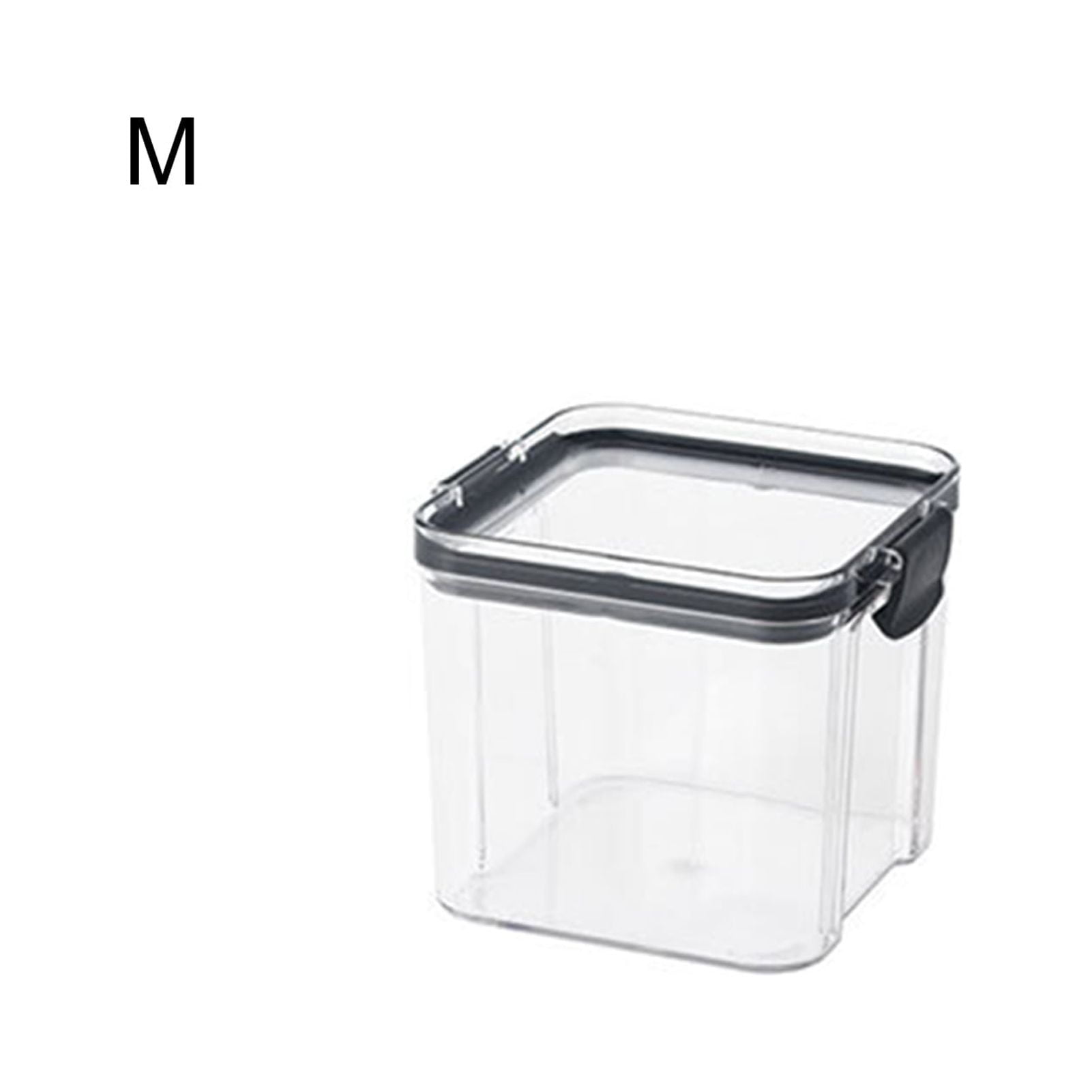 1pc 500ML Square Transparent Snap-Lock Food Storage Canister, Candy Jars  With Lids,Sealed Container, PET Material, 93 Teeth,Moisture-proof  Transparent