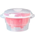 thumbnail image 7 of Compact Microwave Rice Cooker or Vegetable Steamer with Lid, 7 of 7