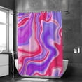 thumbnail image 2 of Coolnut Bath Shower Curtain Liners Marble Oil Painting Streaks 66x72in Polyester Waterproof with 12 Curtain Hooks, 2 of 6