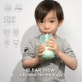 thumbnail image 3 of Olababy Clear View Silicone Training Cup with Straw Lid | Toddler Sippy Trainer 12mo+ | Unbreakable Water Drinking Cups for Kids 2yr+ | Baby Led Weaning & Feeding Supplies (Lilac, 9 oz), 3 of 7