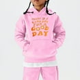 thumbnail image 4 of Povozer Girls Oversized Hoodies Fleece Pullover Sweatshirts,Girls Soft Hoodie Pullover Fleece Lined Long Sleeve Top Girls Fashion Size 4-5 Years,Pink, 4 of 4