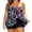 a-76Multicolour41, variant on Womens Plus Size Two Piece Tankini Set With Tropical Floral Print Bandeau Flyaway Top Solid Color High Waisted Boyshorts For Beach Days Summer Water Activities Stylish Swimwear