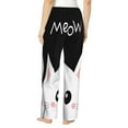 thumbnail image 3 of Bingfone Pajamas For Women,Cat Meow Pajama Pants With Pockets-Medium, 3 of 9