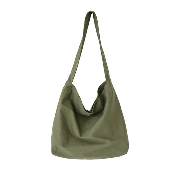 Olive Green Canvas Handbag for Women with Large Capacity Lightweight and Practical for Daily Use